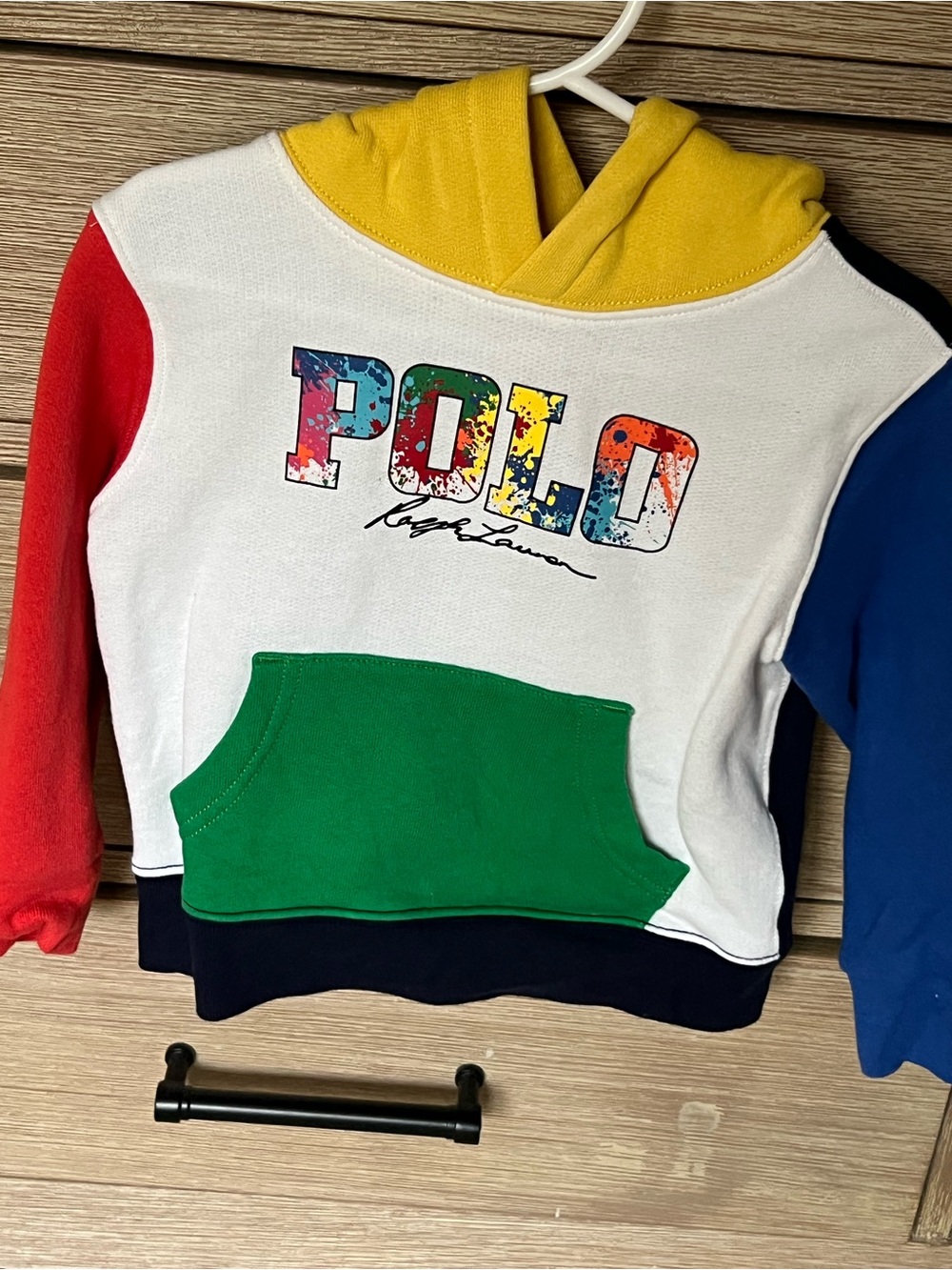 Polo by Ralph Lauren Colorblock Kids Hoodie - White/Red/Blue/Green/Yellow